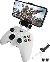 Joso Phone Mount for Xbox Series, Controller Mobile Gaming Clip Holder Clamp for Xbox Series X/S, Xbox One, Xbox One S/X, Support Android/iPhone System with One Cast APP with 2 Thumb Grip Caps