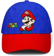 [Fashion UK] Super Mario Children's Baseball Cap Peaked Cap, Blue red