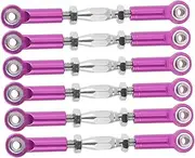 MOLUCKFU 6pcs Rc Car Rod Linkage Car Celica Accessories Truck Parts Rc Drift Car Ratchet Vehicle Bumper Electric Motor Rc Tire Tool Turnbuckles Automotive Adjustable Support Rod Purple