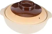 Takeaway Casserole Dinner and Party Stockpot Rice Hot Pot Stew Pot Accessories Pot Cookware Accessory Cookware with Lid Cookware Rice Pot Clay Brown
