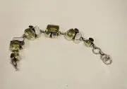 Bracelet Silver Sterling Citrine Amethyst Pearls Peridot Aquamarine Bracelet