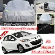 Premium Car Cover Double Thick Waterproof Side Entry for Mazda 2 Hatch