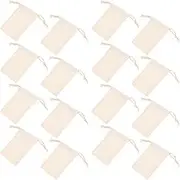 MAGICLULU 50pcs Drawstring Bag Drawstring Pocket Small Linen Bags Drawstring Goodie Bags Small Jewelry Bags Mini Drawstring Bags Small Candy Bags Cloth Drawstring Bags Sack Bags Fabric Beige