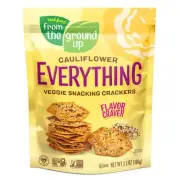Real Food From The Ground Up Cauliflower Snacking Crackers - 6-Pack Snack Bag...