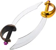 JEWEDECO Pirate Swords Boys and Girls 2 Pack Pirate Toy Swords for Children's Role Playing Games