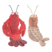 Pbb 22/30cm Plush Shrimp Toys Cute Sheldon Shrimp Dolls Stuffed Soft Animal Appease Doll Toys For Baby Children Birthday Present [PB] 22cm pink