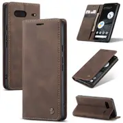 CaseMe Google Pixel 7 5G Classic PU Leather Folio Case Cover [Coffee]