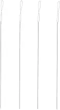 FIXOSHEE 4Pcs Long Beaded Needles DIY Threading Needles for Craft Projects Embroidery Needles with Eye for Easy Bead Stringing and Jewelry Making