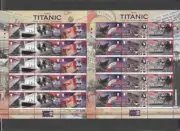 THE TITANIC SHIP 2012 ISLE OF MAN POSTAGE STAMPS TWO COMPLETE SHEETS MNH