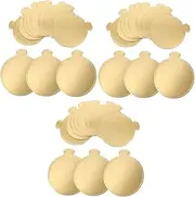 100 Sheets Cake Base Serving Tray Round Baseboard Trim Birthday Toppers for Cakes Mini Cake Boards Disposable Cake Cir Cake Stands Round Cake Bases Mousse Cake Bases Cake Holder (Color : Goldenx3pcs