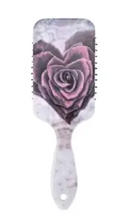 Rose Pattern Cushion Hair Brush Goth Rose Pattern Paddle Hair Brush New