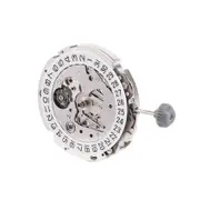821A High Quality Mechanical Automatic Movement 21 Jewels Hack Second Stop Fit Men Watch with Date Silver