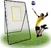 7X4 Ft Volleyball Rebounder Net-Volleyball Bounce Back Net with 5 Adjustable Reb