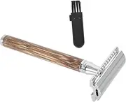 Ipetboom Vintage Manual Safety Shaver Bamboo Gentle on Skin for Men's Daily Shaving Comfortable Handling