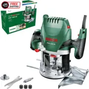 Bosch 1200W Electric Plunge Router with 8Mm Bit, Parallel Guide, Template Guide,