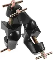 GARVALON 2pcs Heavy Duty Cross Clips Laboratory Stand Clamps Secure Boss Head Clamp Holders for Reliable Grip Essential Laboratory Equipment Tool