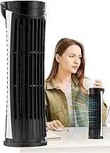 Tower Fan for Bedroom,Blowing Device USB Charging | Bladeless Quiet Tower Fan with LED Light for Bedroom RV Desk Studio Indoor Garage Car Kitchen