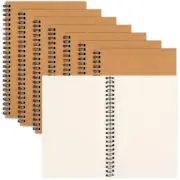 LABUK 7 Pack Unlined Spiral Notebook 100 Pages Blank Notebook Journal Bulk Sketc