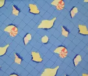 WAVERLY SEA SHELLS BLUE CONCH SHELL BEACH THEME MULTIUSE FABRIC BY YARD 56" W