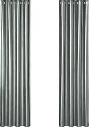 [Artiss] Set of 2 Blackout Curtains, 140 x 230cm Thermal Blockout Window Curtain Drapes Room Darkening Windows Treatments for Bedroom, Shading Panel Stainless Steel Eyelet Grey Shine