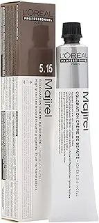L'Oreal Majirel Permanent Hair Colour, 5.15 Light Ash Mahogany Brown, 50 ml