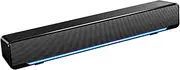 USB Soundbar, Wired Stereo Soundbar Music Player Bass Surround Sound Box 3.5mm Input for Desktop/Laptop/TV/Smartphone/Tablet/ MP3/ MP4 (Black)