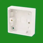 25mm 1 Gang White Pattress Back Box Electrical Wall Socket Switch Plug