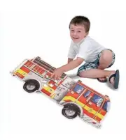 NEW Melissa & Doug Giant Fire Truck Floor Puzzle 24 Pieces Ages 3+ USA Made- 4ft