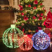 Costway Christmas 3pcs Lights Balls Lanterns Hanging Spheres Globe Outdoor LED Decoration Xmas Gift