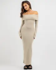 [Ava And Ever] Ava And Ever Women's Misty Maxi Dress in Stone Grey Size 8 8 Stone Grey