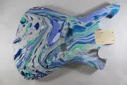 Multicolor Fireman P bass guitar body - fits fender necks J1259