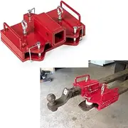 WRLWYDual Clamp-On Forklift Attachment - 2" Hitch Receiver, Pallet Fork Blade Insert & Trailer Towing Adapter, 6,500 LB Capacity, Easy Installation for Moving Trailers, Campers & Boats (red)