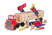 Melissa & Doug: Big Rig Building Truck Wooden Play Set