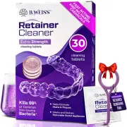 Weiss Naturals Retainer Cleaner Tablets, Invisalign Cleaner, Remove Stains, Odor