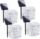Solar String Lights Outdoor, 4 Pack Each 100 LED Solar Christmas Twinkle Ligh...
