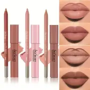 Matte Lipliner&Lipstick Set,Waterproofï¼Œ Long Lasting Lip Makeup, Soft Matte Co