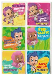25 Bubble Guppies Patient Stickers, 2.5" x 2.5" each, Party Favors