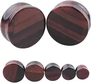 [TOPPERFUN] ear piercing jewelry ear piercing plugs dilators trinket earring studs earing studs earplugs red tiger stone ear plugs tunnel gauges piercing tunnel ear expanders puncture earrings