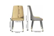 Vibe Geeks Stylish Pu Leather Dining Chairs with Metal Legs