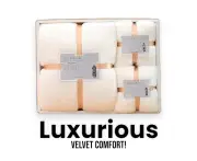 Velvet Towel Bath 3 Piece Gift Set | Luxury Plush Towels