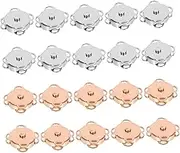 Uonlytech 20pairs Magnetic Snap Closures: Plum Blossom Magnetic Buttons for Purses Bags and Clothing - Hand-Sewn Clasps for DIY Craft Projects 14mm