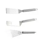 3 Pcs Stainless Steel Cooking Spatula Pancake Fish Frying Spatulas