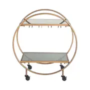 Dominique Drinks Trolley Gold 77x71x36cm