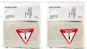 [IKEA] BERGMUND Seat Cover, HALLARP Beige, Fits BERGMUND Dining Chair Frame, 404.862.07, Machine Washable - Set of 2