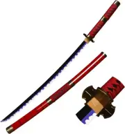 lkjad Wooden Sword Roronoa Zoro Katana, Anime Japanese Samurai Sword 40 Inches