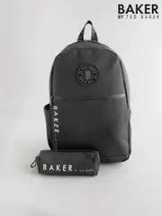 Baker by Ted Baker Boys Back to School Black Backpack with Pencil Case (104718) | $106