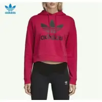 在飛比找蝦皮購物優惠-ADIDAS ORIGINALS 愛迪達 女 紅黑 短版 連