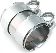 Simnliras 3.0 Inch Exhaust Clamp Butt Joint Band Clamp Stainless Steel 3" Universal Band Seal Clamp Sleeve Coupler for Pipe Connection