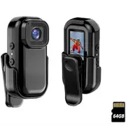 FHD 1080P Body Camera with Audio and Video Recording,Thumb Action Camera Wearablewith Magnetic 360 Degree Clip Worn Cam for Travel,Cycling,Pet Walking-64GB