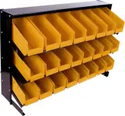 Durable 3-Tier Storage Rack with 24 Bins for Efficient Small Parts Organization